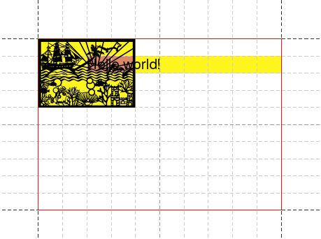 Double occupied grid. Areas where multiple objects overlap are marked in red.