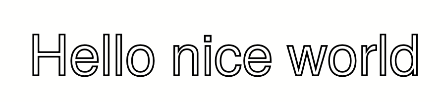 An outline font is created by specifying a line thickness with the font-outline attribute at Paragraph.