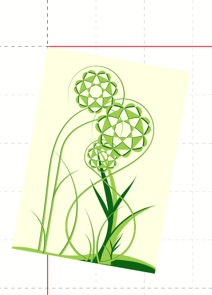 The image is rotated by 10 degrees. A negative value would make the rotation counterclockwise.