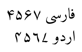 Persian (top) and Urdu digits (bottom) in the same font