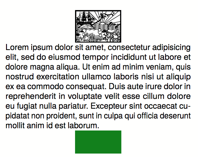 Block elements in a table cell are displayed one below the other.