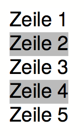 Alternating background colors