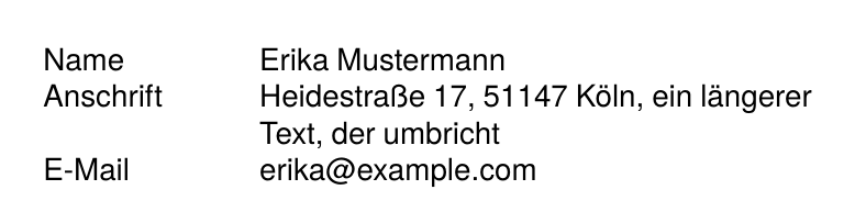 Formular mit Bezeichnung und Wert, der Wert beginnt bei 25 mm.