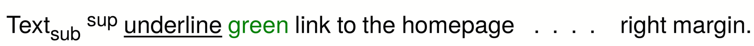 Various text markups