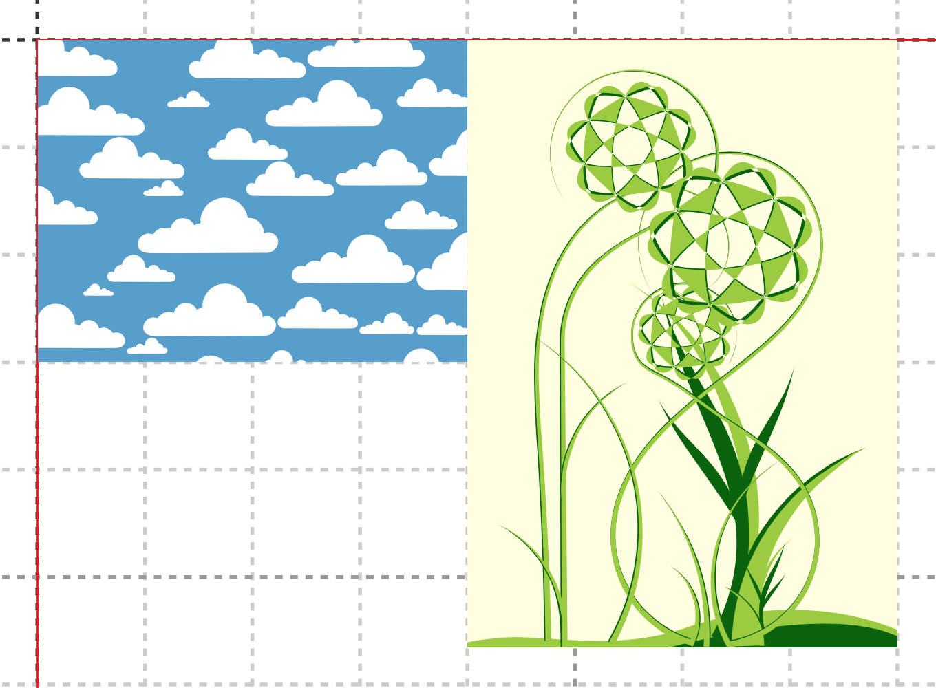Objects automatically search for the next free space, unless otherwise specified.