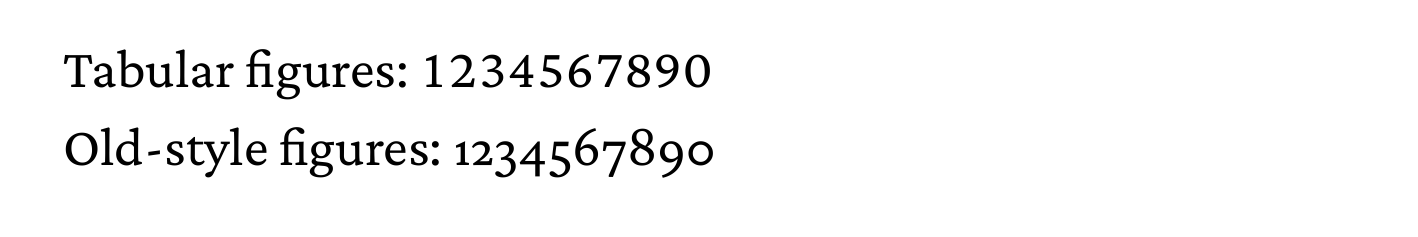 opentype features